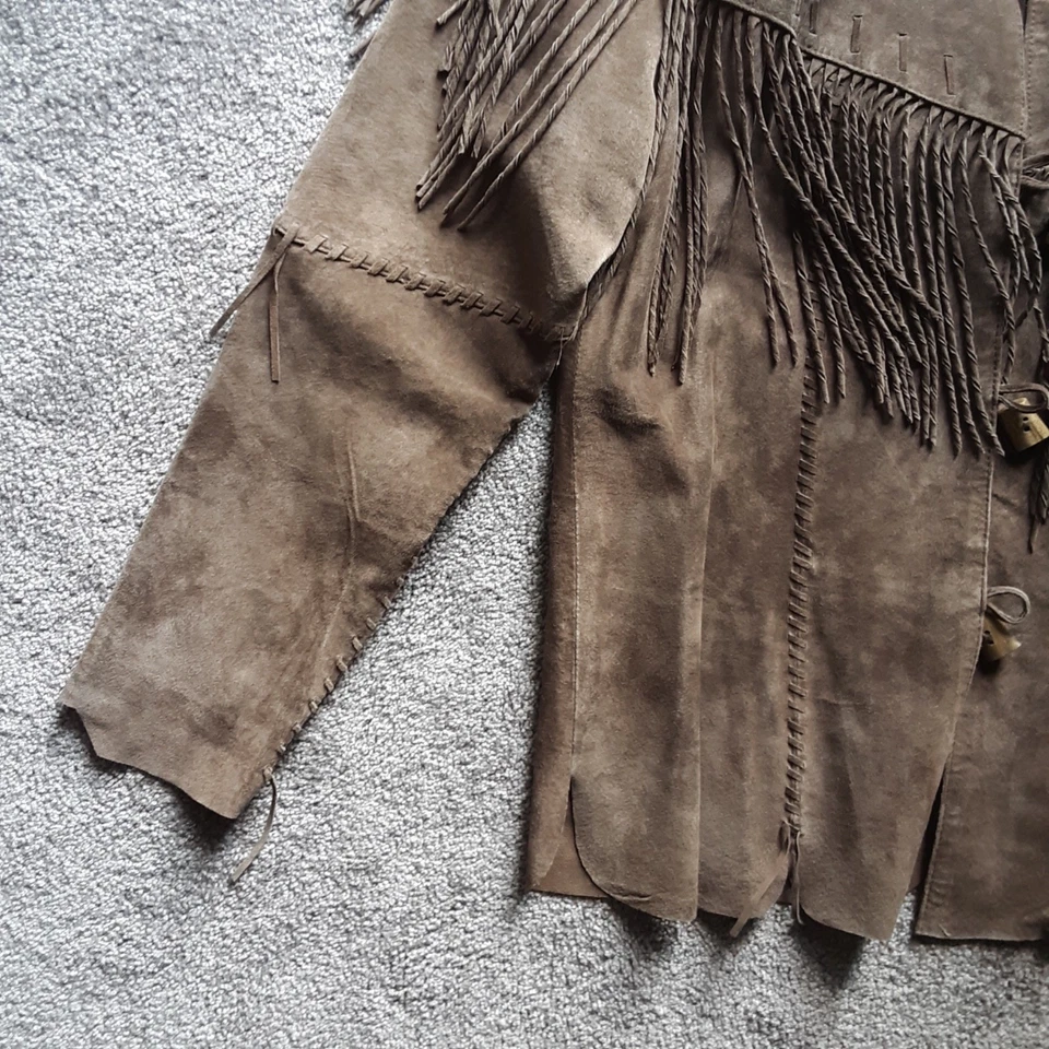 Scully Western светло-коричневый женщин маленький бахрома кожаная куртка L-9 стиль - Изображение 3 из 4