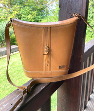 Sac à main Warlo en cuir pleine fleur couleur camel -sac vintage 1970/1980 Paris