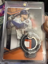 George Springer 2018 Topps Tribute Stamp Of Approval Game Used Jersey #/25