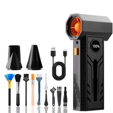 Electric Air Duster - 130,000RPM Ultra Power Cordless Air Duster, 100-Gear Ad...