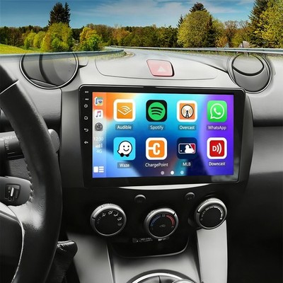 9'' 64GB Apple Carplay Android 15 Autoradio GPS Navi WLAN für Mazda 2 2007-2013