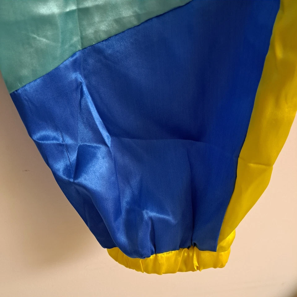 Pantalones de Disfraz Estilo Chándal Años 80 L Azul Amarillo Shell Traje Anime Halloween Nuevo Foto 3 de 4