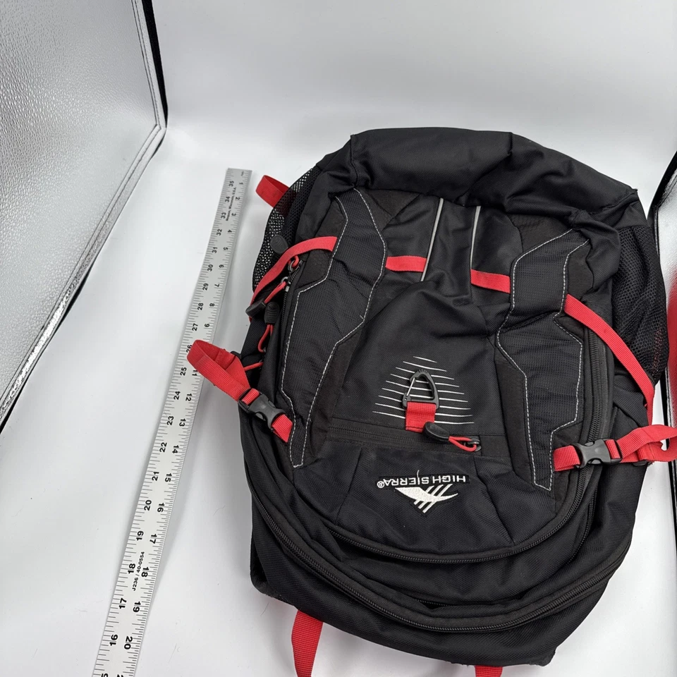 High Sierra Xbt Tsa Laptop Backpack True Black/Red One Size - Image 3 of 4