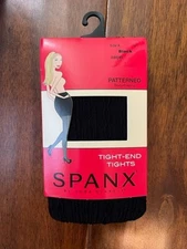 Spanx Black Patterned Tight End Shaping Tights Size A  NEW