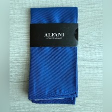 Alfani Men's Blue Neat Pocket Square