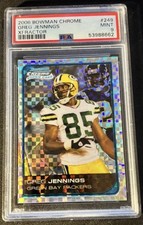 2006 Bowman Chrome Greg Jennings Xfractor 225/250 Packers #249 PSA 9 Pop 4