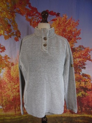 Weird Fish Sweatshirt. White grey 90% cotton UK women's size Large