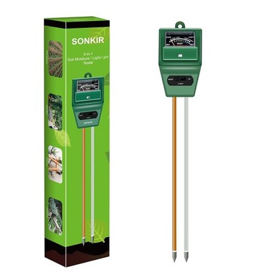 Soil pH Meter Moisture Light Tester 3-in-1 Garden Tool Indoor Outdoor