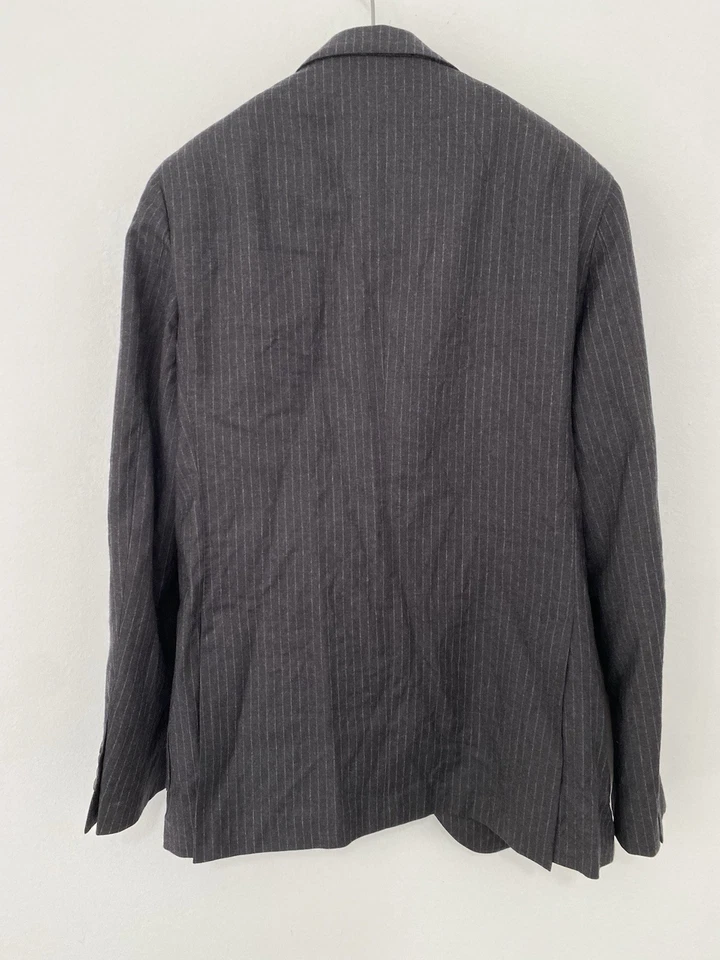 Blazer Lardini de lana de un solo pecho 3 botones talla 52 gris Foto 2 de 4