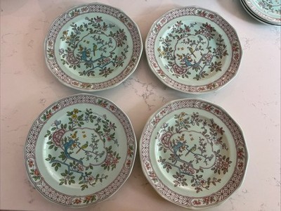 4 x Adams China Kelch Geschirr Singapur Vogel Teller Vintage Essteller 10,25''