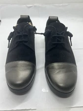 Arche Caldet Flat Nubuck Leather Black Casual Loafers Womens Shoes EU Sz 36