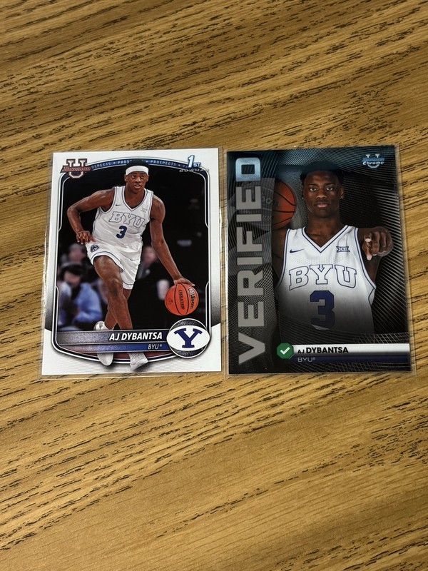 2025-26 1st Bowman AJ DYBANTSA #BPP-1 Rookie RC BYU & Verified Insert RC