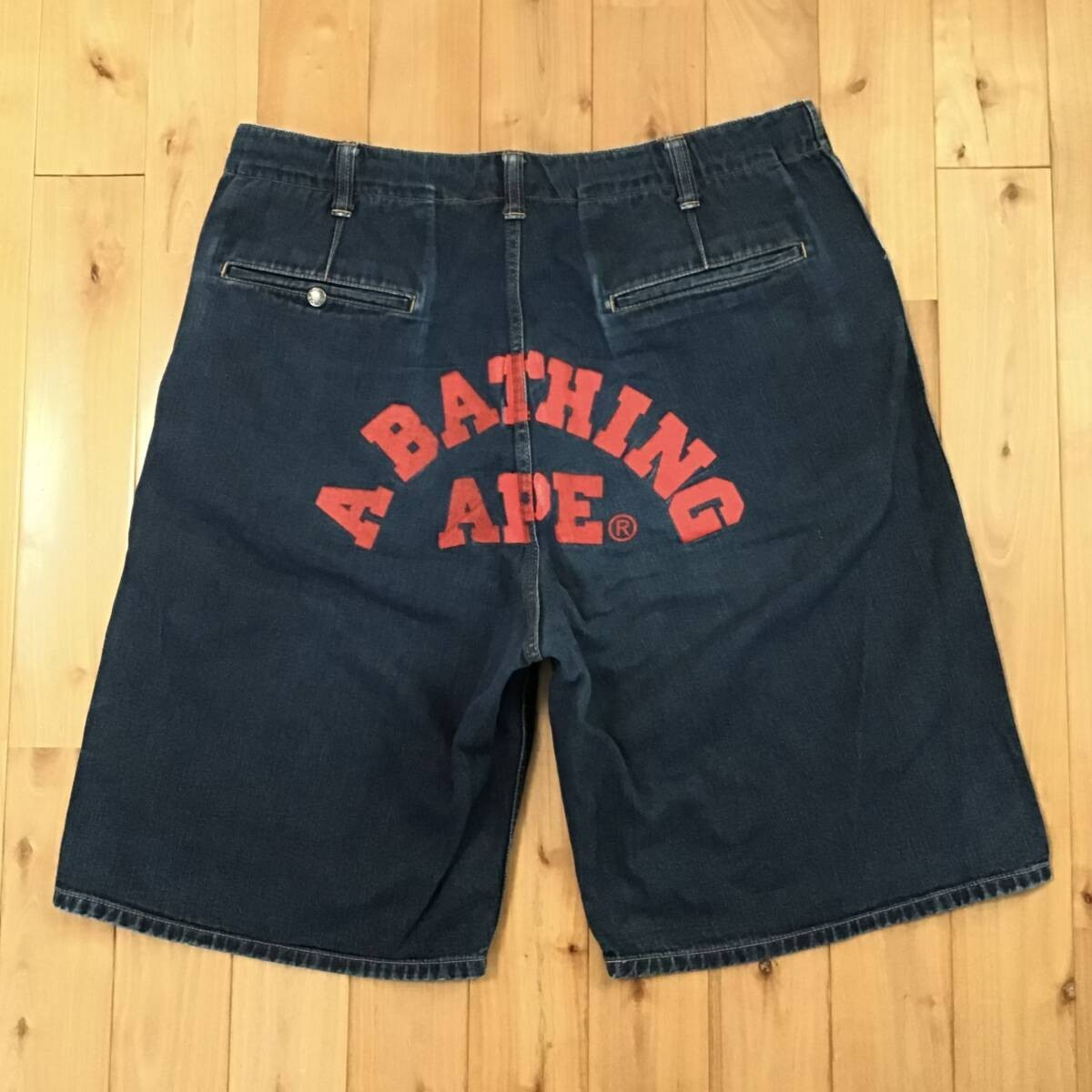 BAPE LOGO Loose fit denim shorts A Bathing Ape Size XL | eBay