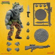 Image of Super7 Teenage Mutant Ninja Turtles Ultimates Rocksteady Action Figure - MINT