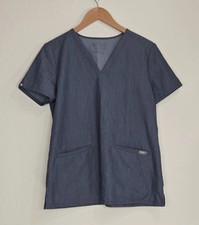 Figs Technical Collection Catarina Scrub Top Graphite Grey One Pocket Size S