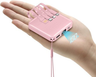 ummz Portable Charger 12000mAh 22.5W with Built in Cable