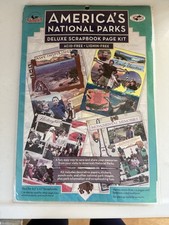 America's National Parks Deluxe Scrapbook 14-stronicowy zestaw 8,5 X 11,5 Naklejki
