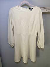 Express Cream White Dress Size M Elegant Fit Worn Once Great Condition