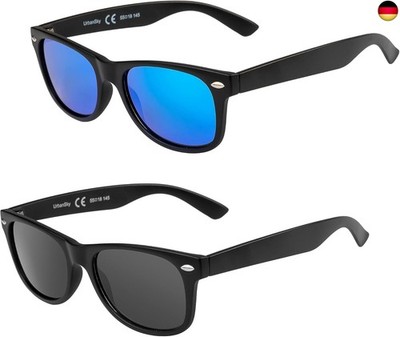 UrbanSky Sonnenbrille für Herren 2er-Pack, klassische Modelle (Mars)