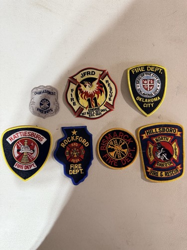 7 Lot Of Fire department Patches