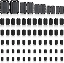 25Pcs Ferrite Chokes Ferrite Beads Snap on RFI EMI Noise Suppressor Cable Clip f