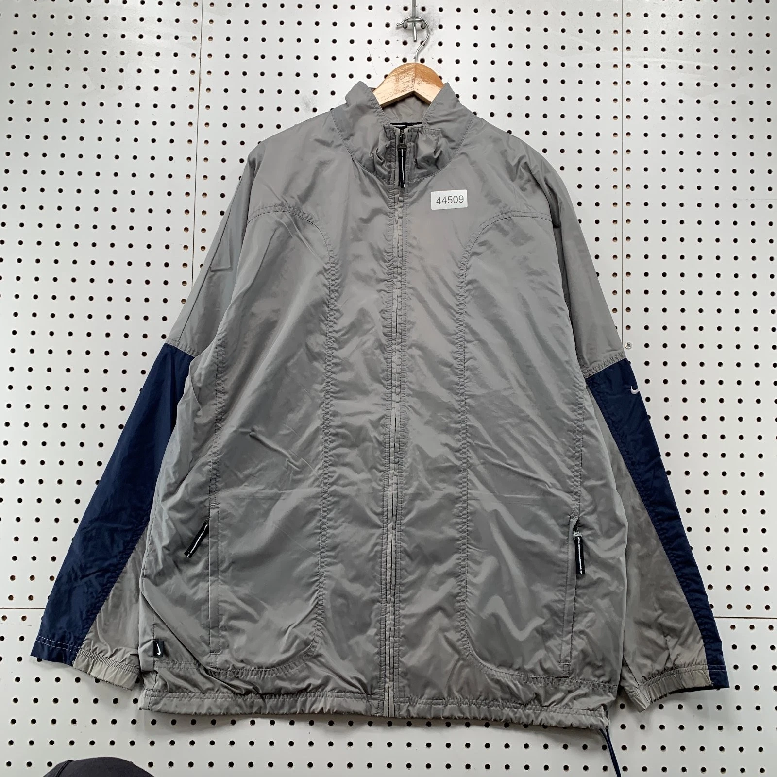 Vintage Nike Windbreaker Jacket Mens XL Gray Oversized Lightweight Y2K