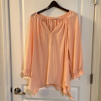 Spense XL Blouse Flowy  Gauze Embroidery Boho Normcore
