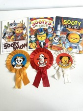 Vintage Sooty Show Annuals & Rosettes Bundle Circus Space Books Collectables