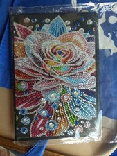 diamond art blank book faux leather bound 15x20.5cm 48 pages