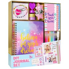 Nollh DIY Journal Kit for Girls - 200 PCS Teen Tween 6 x 8 inches, Multicolor