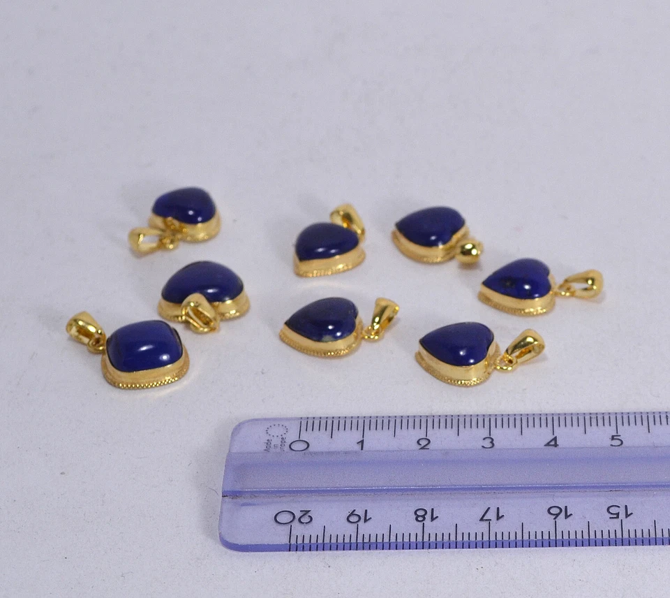 CIONDOLO IN ARGENTO 925 CUORI LAPIS DORATI AGDV 0207 - Immagine 2 di 2