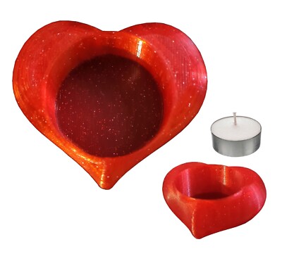 Paar Kerzenhalter 3D-Druck Liebe Herz ~ Teelicht ~ Valentinstag