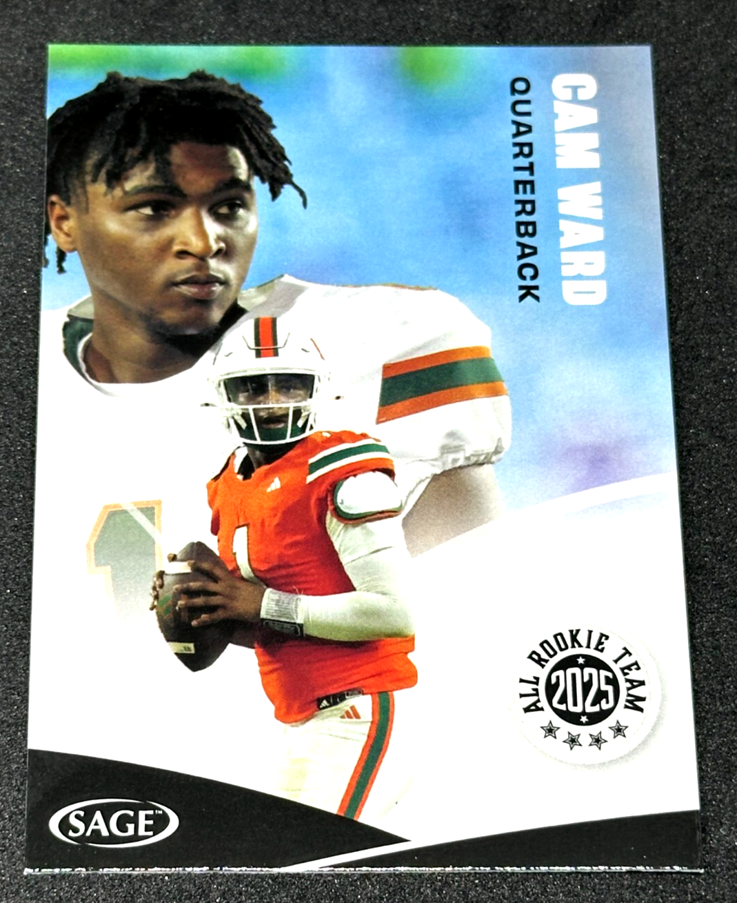 Cam Ward 2025 Sage High Series Rookie Card Titans All-Rookie Team Black