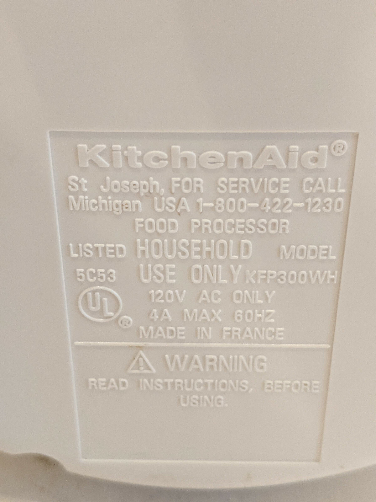KitchenAid Chef&rsquo;s Food Processor KFP300WH Food Processor Replacement Base Motor
