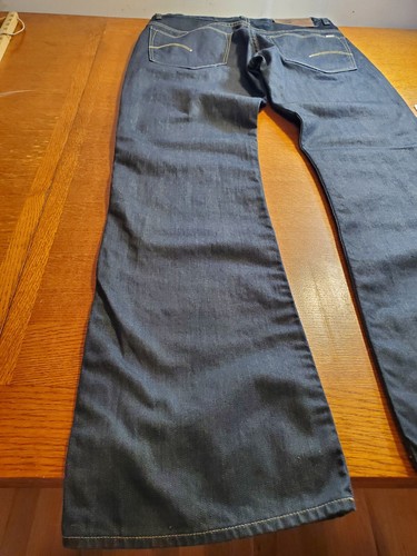 G-Star Raw Jeans 3301 Stivaletto Taglio Uomo 34x34 Denim Scuro Bello! - Foto 20 di 24