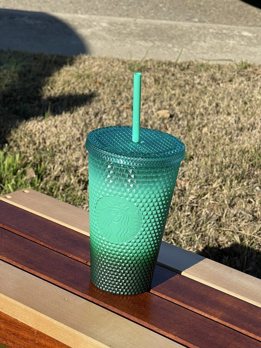 2022 Starbucks Studded Tumbler Cup Grande 16oz Ombre Gradient Waxberry  Green NEW