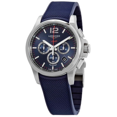 Longines Conquest Chronograph Quartz Blue Dial Men's Watch