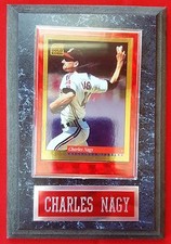 Charles Nagy Score Gold Rush 1994 Card #333 Cleveland Indians Wood Plaque