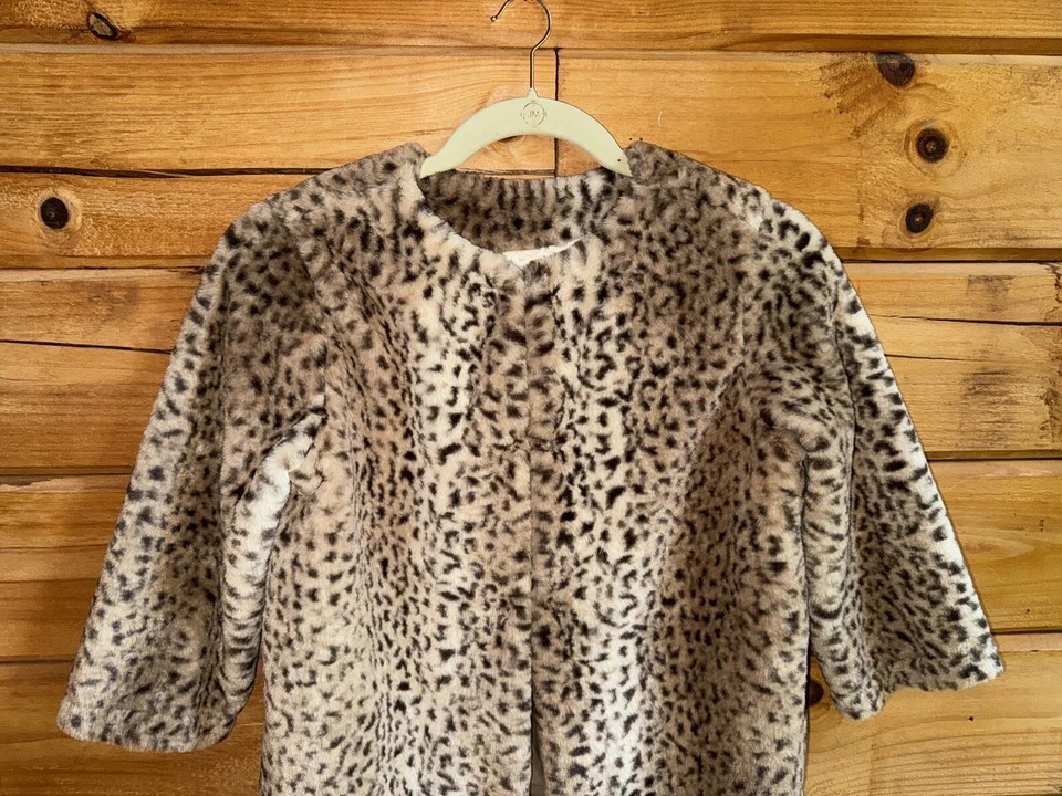 Chaqueta de piel sintética NINA LEONARD Abrigo manga 3/4 con bolsillos Mujer Talla M Foto 3 de 4