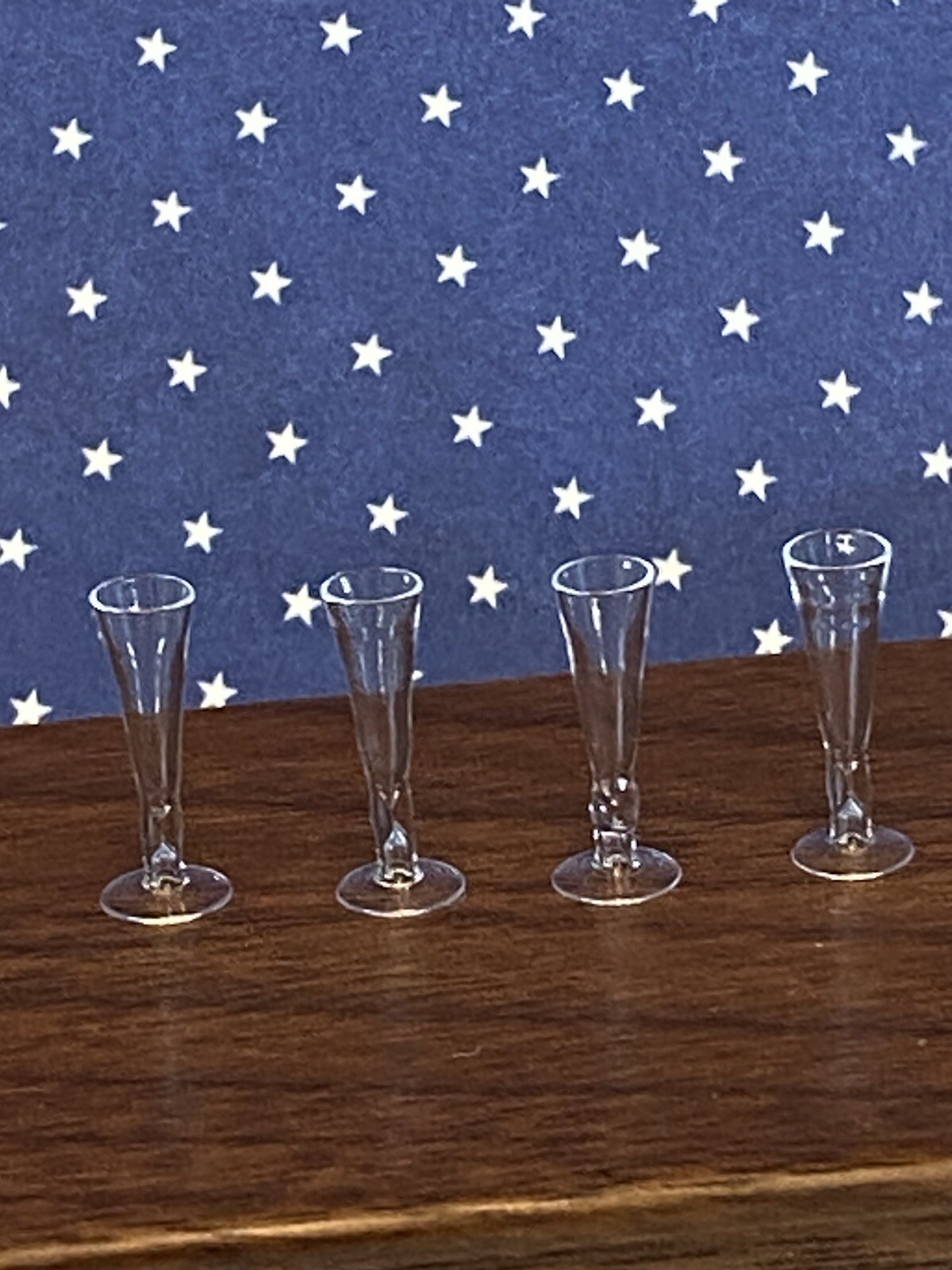 16 Piece Vintage  Hand Blown Clear Glass Stemware