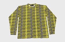 VTG Lightning Bolt T Shirt Longsleeve All Over Print Medium Surfboard Surf Wear