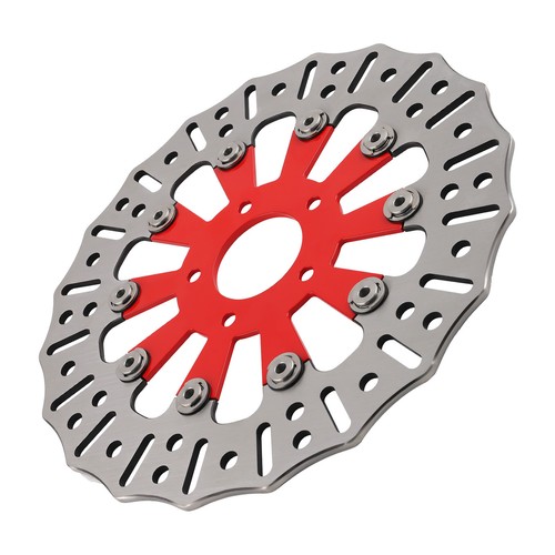 11.8 inch Motorcycle Front Brake Disc for Harley Dyna Sportster 2006-2017 Red - Foto 11 di 12