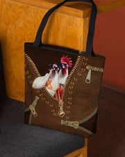 Personalized Chicken Tote Bag, Shoulder Bag