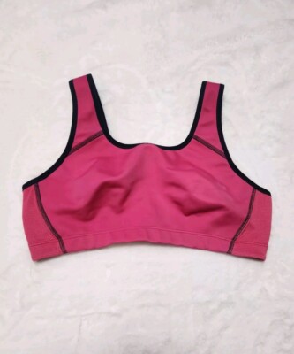 Womens GAP Body Fuchsia Pink and Black Sports Bra Size 36B