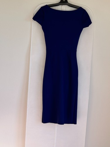Abito plissettato Chiara Boni Sinnika blu iris nuovo con etichette 8U.S/44IT MSRP $695 - Foto 10 di 12