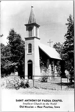 Vintage RPPC Postcard St. Anthony of Padua Chapel Festina Iowa