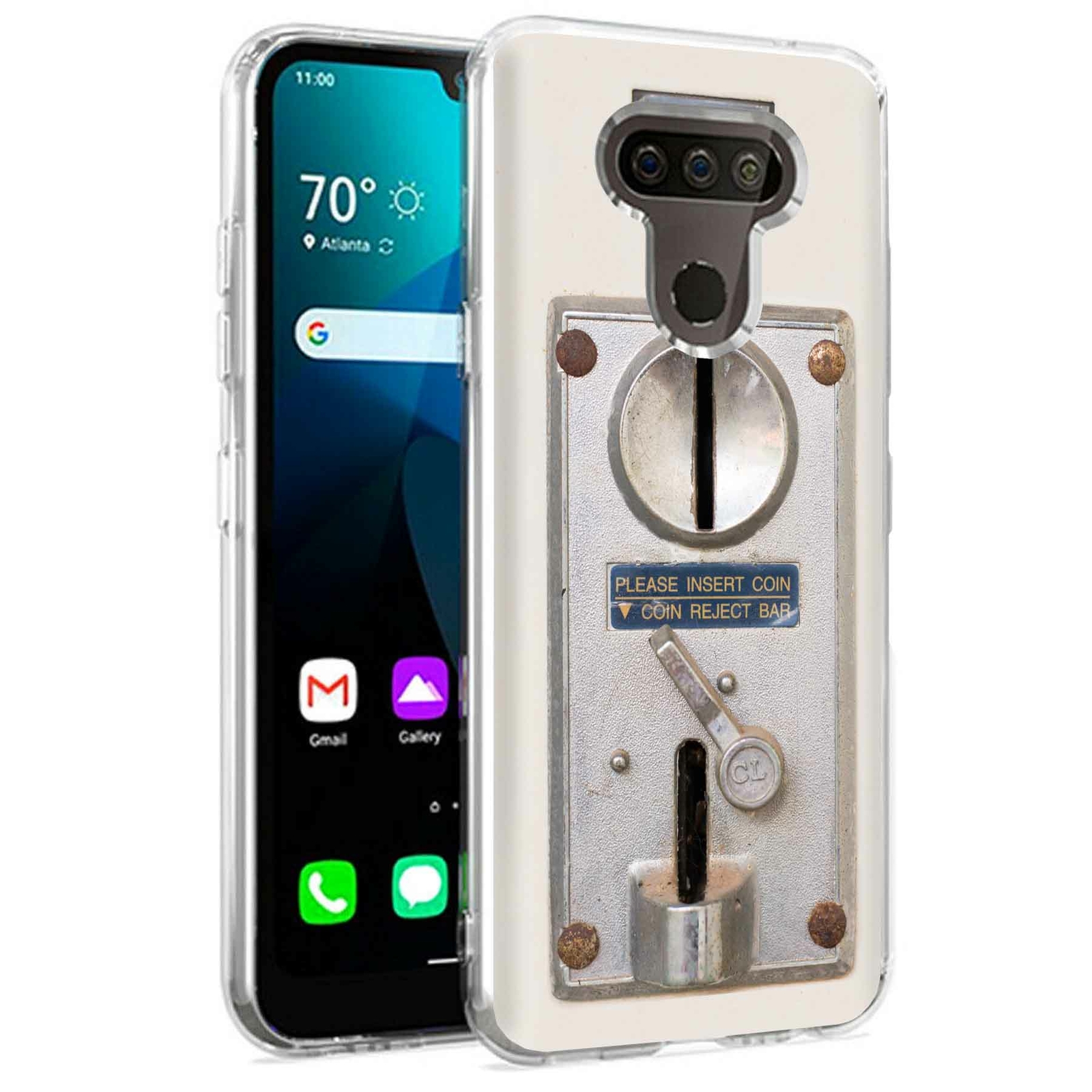 Phone Case for LG Harmony 4,Premier Pro Plus,K41, Vending Coin Slot Print