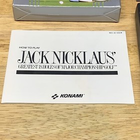 Jack Nicklaus' Greatest 18 Holes of Major Championship Golf Nintendo NES Box