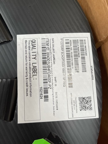 Cable de caída de fibra óptica 1000' Corning 1F TDRP CCFDRP SMF-MBR SCAOPT/XXX SP REQ - Imagen 5 de 6