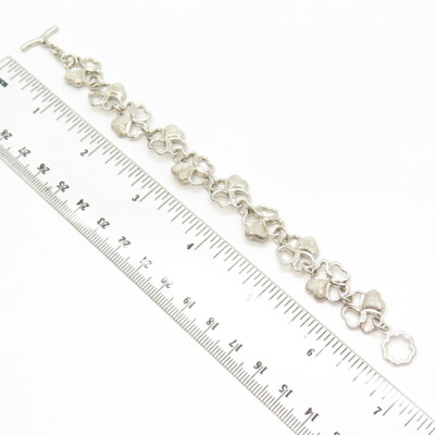 アクセサリー vintage silver925 design bracelet Bracelet - Silver 925 1940s -flowers , Butterflies , Acorns